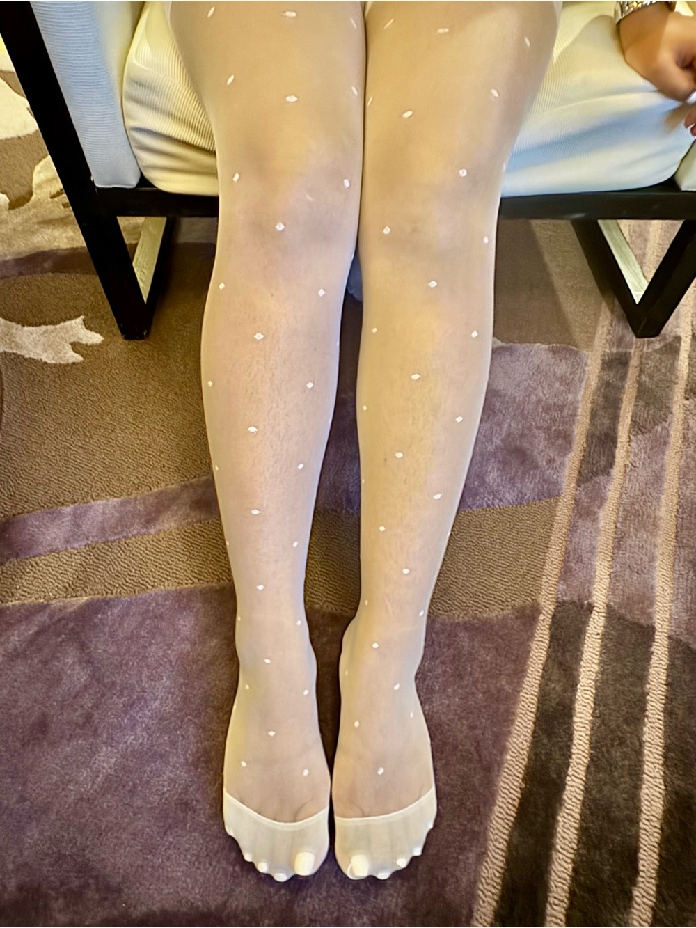 Sheer Polka Dot Tights - Women's Fashion Hosiery - Picture 3 of 7